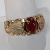 10K Yellow Gold Ring w/ Orange/Red Stone