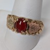 10K Yellow Gold Ring w/ Orange/Red Stone - 2