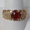 10K Yellow Gold Ring w/ Orange/Red Stone - 3