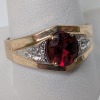 10K Yellow Gold Ring w/ Red Stone - 2