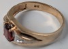 10K Yellow Gold Ring w/ Red Stone - 5