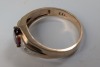 10K Yellow Gold Ring w/ Red Stone - 6
