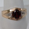 10K Yellow Gold Ring w/ Red Stone - 3