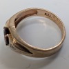 10K Yellow Gold Ring w/ Red Stone - 5