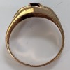10K Yellow Gold Ring w/ Red Stone - 6