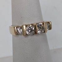 14K Yellow Gold Ring w/ Clear Stone