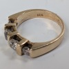 14K Yellow Gold Ring w/ Clear Stone - 4