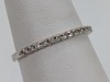 14K White Gold Ring w/ Clear Stones