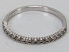 14K White Gold Ring w/ Clear Stones - 5