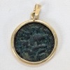 18K Yellow Gold Pendant w/ Stone - 2