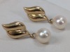 14k Yellow Gold & Pearl Earrings