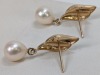 14k Yellow Gold & Pearl Earrings - 2