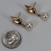 14k Yellow Gold & Pearl Earrings - 6