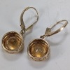 14K Yellow Gold Earrings w/ Yellow Stone - 2