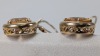 14K Yellow Gold Earrings w/ Yellow Stone - 3