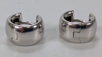 14K White Gold Hoop Earrings