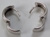 14K White Gold Hoop Earrings - 2