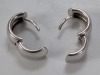 14K White Gold Hoop Earrings - 3