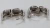 14K White Gold Hoop Earrings - 4