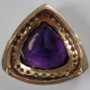 14K Yellow Gold Pendant w/ Purple & Clear Stones - 3