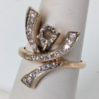 10K Yellow Gold Semi-Mount w/ Diamonds
