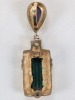 18K Yellow Gold Pendant w/ Purple, Green, & Diamond Stones - 5