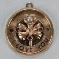 14K Yellow Gold "I Love You" Pendant