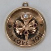 14K Yellow Gold "I Love You" Pendant