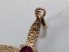 (2) 10K Yellow Gold Cross Pendant w/ Ruby Stone - 6