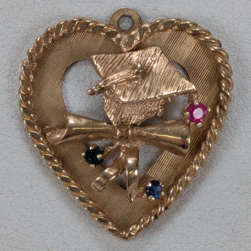 14K Yellow Gold Graduate Pendant