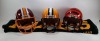 (3) Decorative Football Helmets & (1) Blanket