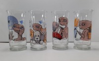 (4) Vintage ET Pizza Hut Glasses
