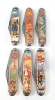 (6) Vintage Classic Movie Themed Pocket Knives