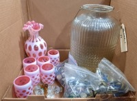 Vintage Dinkig glasses, Pitcher, Bottle Caps, & More