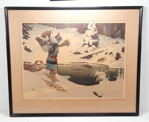 Arthur Heming Print "The Caribou Hunter"