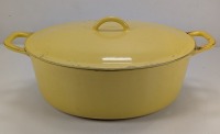 Vintage Descoware Enameled Cast Iron Dutch Oven