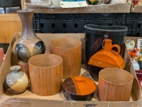 Vintage Nesting Modern Japanese Containers, Pottery, & Binoculars