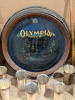 Olympia Beer Sign & Silve on Copper Glasses - 2