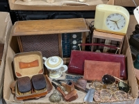 Vintage Pipes, RVA Victor Radio (Powers On), Vintage Glasses, Miniture Nail Manicure Kit, & More