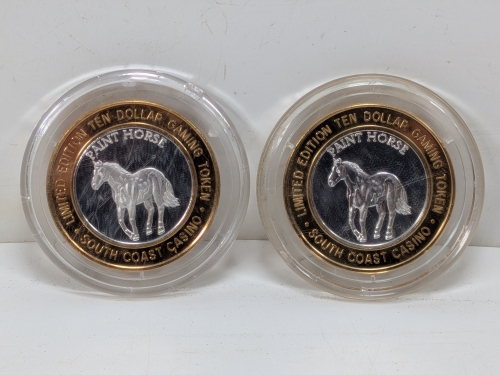 (2) .999 Silver "Limited Edition Gaming Token"