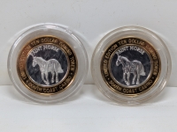 (2) .999 Silver "Limited Edition Gaming Token"