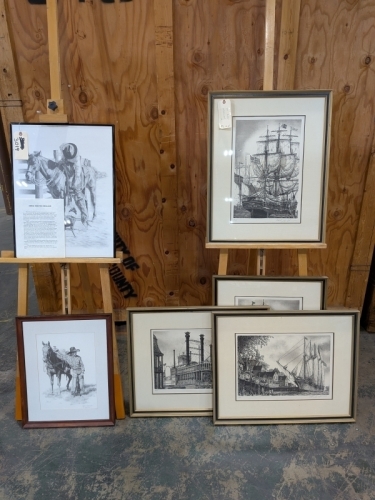 (6) Western & Ship Artwork