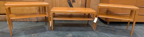 (2) Heywood-Wakefield Mid Century End Tables & (1) Coffee Tables