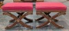 (2) Ethan Allen X-Base Stool