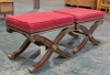 (2) Ethan Allen X-Base Stool - 2