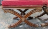 (2) Ethan Allen X-Base Stool - 4