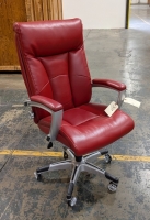 Sealy Roma Red Leather Office Chair