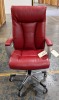 Sealy Roma Red Leather Office Chair - 2