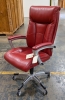 Sealy Roma Red Leather Office Chair - 3