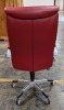 Sealy Roma Red Leather Office Chair - 4